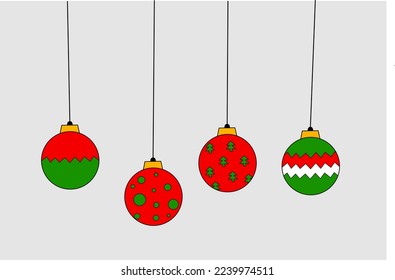 Christmas bell clip art illustration 