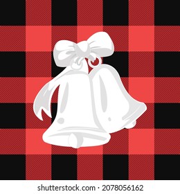 Christmas Bell with Cloth Christmas Background