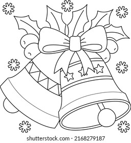 Christmas Bell Coloring Page for Kids