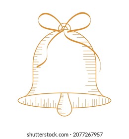 christmas bell decoration icon line