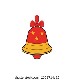 Ilustração de vetor de elemento de design de sino de Natal