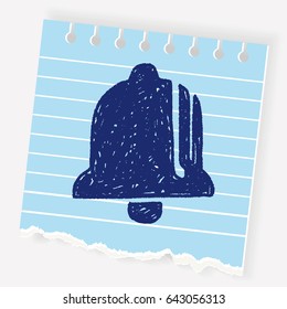 Christmas bell doodle drawing