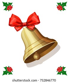 Christmas bell. A festive bell.