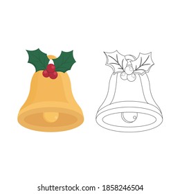 Christmas Bell Fill Outline Icon