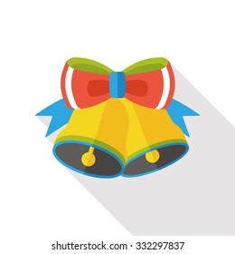 Christmas bell flat icon