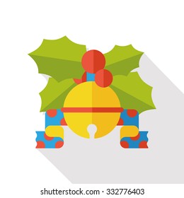 Christmas bell flat icon