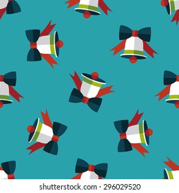 Christmas bell flat icon, eps10 seamless pattern background