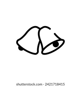 Christmas Bell, Christmas Flat Icon Logo Illustration. Christmas Icon-set. Suitable For Web Design, Logo, App.