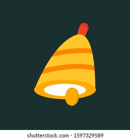Christmas bell flat icon. Ready to use for website mobile app presentation and any other projects. Suitable for any user interface and user experience