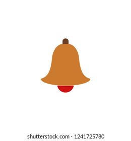 Christmas bell flat vector icon