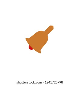 Christmas bell flat vector icon