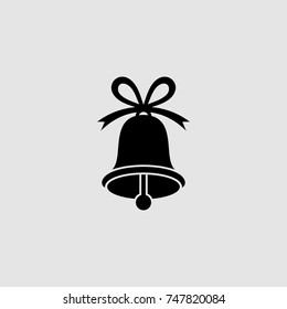 Christmas bell flat vector icon. Bell flat vector icon