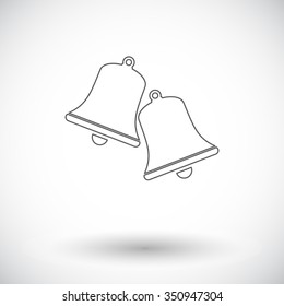 Christmas bell. Flat vector related icon  for web and mobile applications. It can be used as - logo, pictogram, icon, infographic element. Vector Illustration.