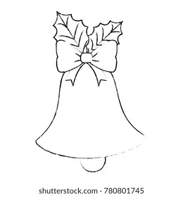 christmas bell with flower