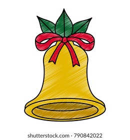 christmas bell with flower