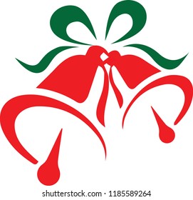 Christmas Bell Green Color Bow Pure Stock Vector (Royalty Free ...