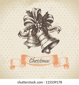 Christmas bell. Hand drawn illustration