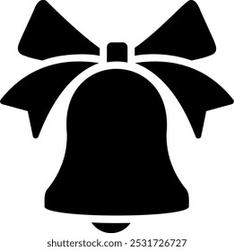 Christmas bell holiday decoration. Vector illustration