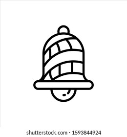 Christmas Bell Icon. Custom Line Bell Vector. Clean and Simple Icon Vector