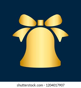 vector de decoración de icono de campana de Navidad