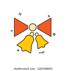 Christmas Bell icon design vector