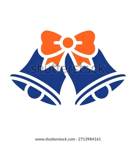 Christmas Bell Icon Fill Vector Illustration