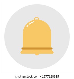 Christmas bell icon gold color