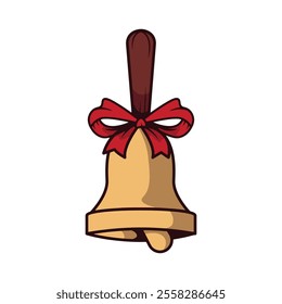 Christmas bell icon illustration vector