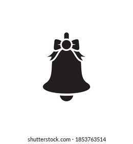Christmas bell icon isolated on white background