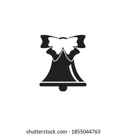 Christmas bell icon logo template vector