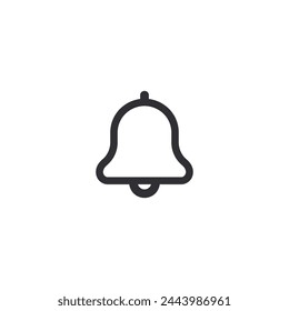 Christmas bell. Bell icon. Notification sign. New year symbol. Alert sign. Signal symbol. Alarm sign. Reminder icon. Vector bell. Incoming message. Ringtone sign. Notice icon. Ringing bell. Logo 