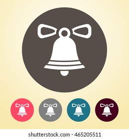 Christmas Bell Icon in round shape.