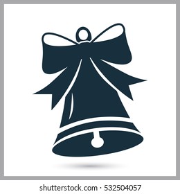 Christmas bell icon. Simple design for web and mobile