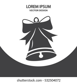 Christmas bell icon. Simple design for web and mobile
