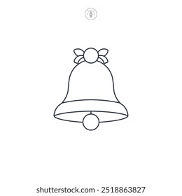 Christmas Bell icon symbol vector illustration isolated on white background