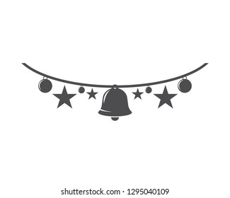 Christmas bell icon template