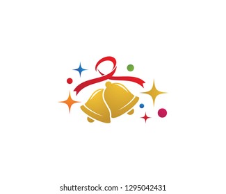 Christmas bell icon template