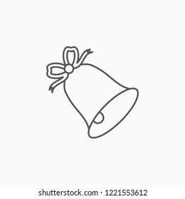 christmas bell icon, bell vector