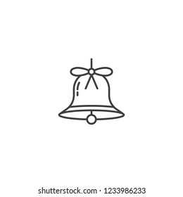 Christmas bell icon vector