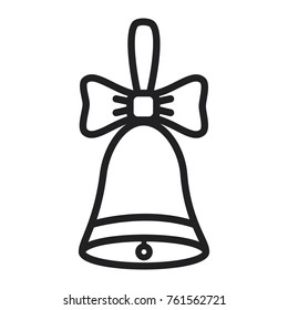 christmas bell icon, bell vector icon 
