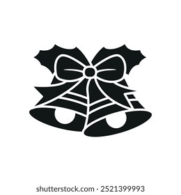 Christmas bell icon vector basic design simple and modern concept graphic