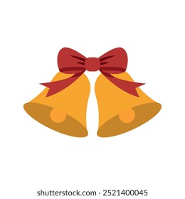 Christmas bell icon vector basic design simple and modern concept graphic