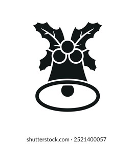 Christmas bell icon vector basic design simple and modern concept graphic