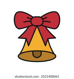 Christmas bell icon vector basic design simple and modern concept graphic
