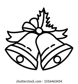 Christmas bell icon vector design template