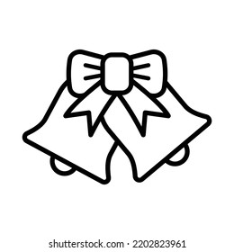 christmas bell icon vector design template in white background