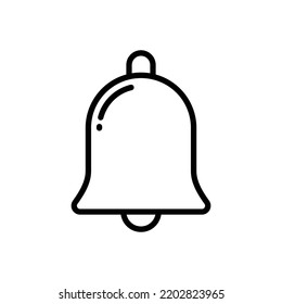 christmas bell icon vector design template in white background