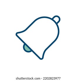 christmas bell icon vector design template in white background