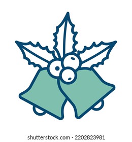 christmas bell icon vector design template in white background