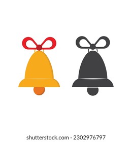 Christmas Bell Icon Vector Design.